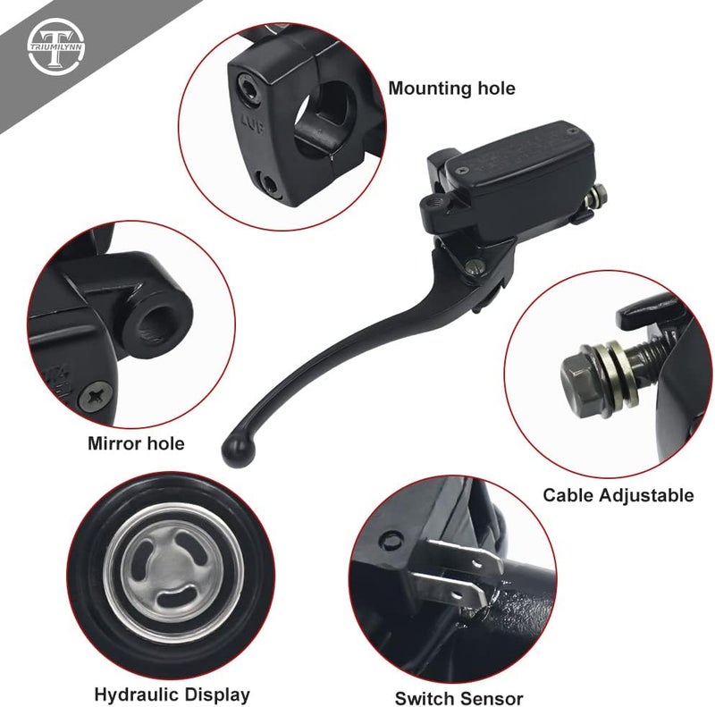 Triumilynn Right 1" 25mm Brake Master Cylinder Motorcycle Replacement for Hon-da Shadow Goldwing Magna VTX, Ya-maha Road Star V-Star, Su-zuki Intruder Savage, Kawa-saki Vulcan - Image 3